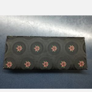 Melbourne Bags Clutch Black With Red Roses No Strap